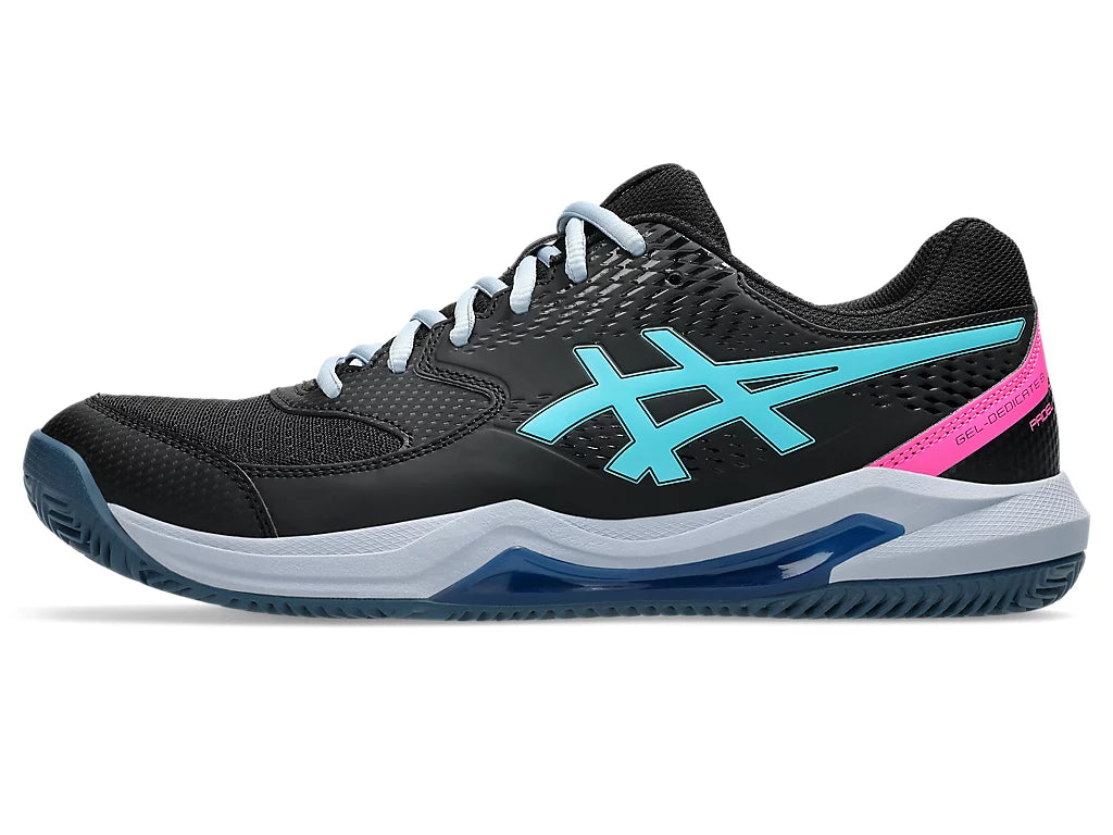 Asics Shoes Gel Dedicate 8 Padel - Black/Energy Aqua