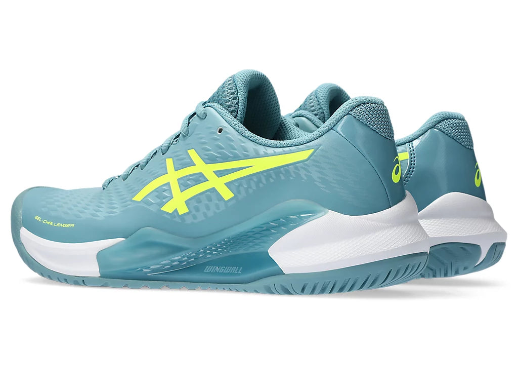 Asics Shoes Gel Challenger 14 Clay - Grey Blue/Safety Yellow
