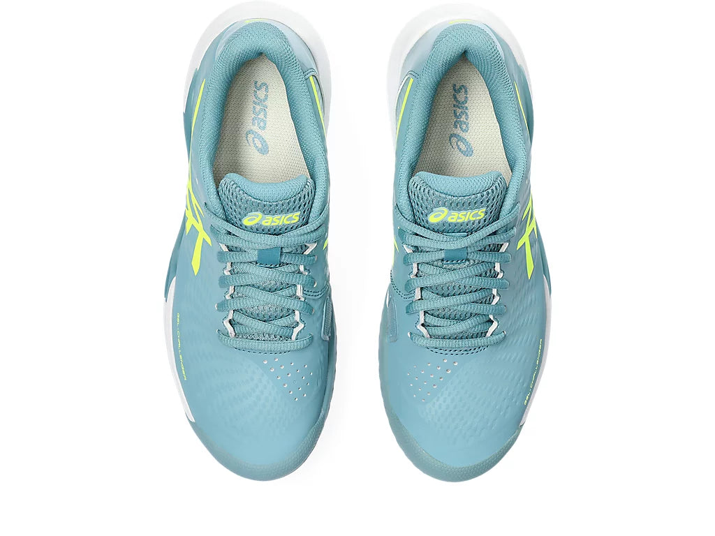 Asics Shoes Gel Challenger 14 Clay - Grey Blue/Safety Yellow