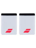 Babolat Wristband Logo Jumbo - White/Strike Red