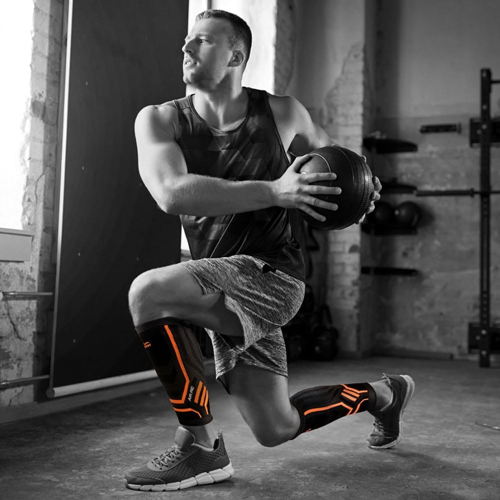 Shin and Calf Support Air Pro - Black/Orange