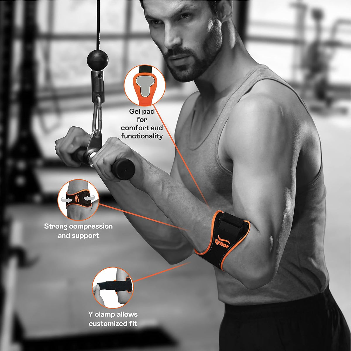 Elbow Support Pro - Neon Orange
