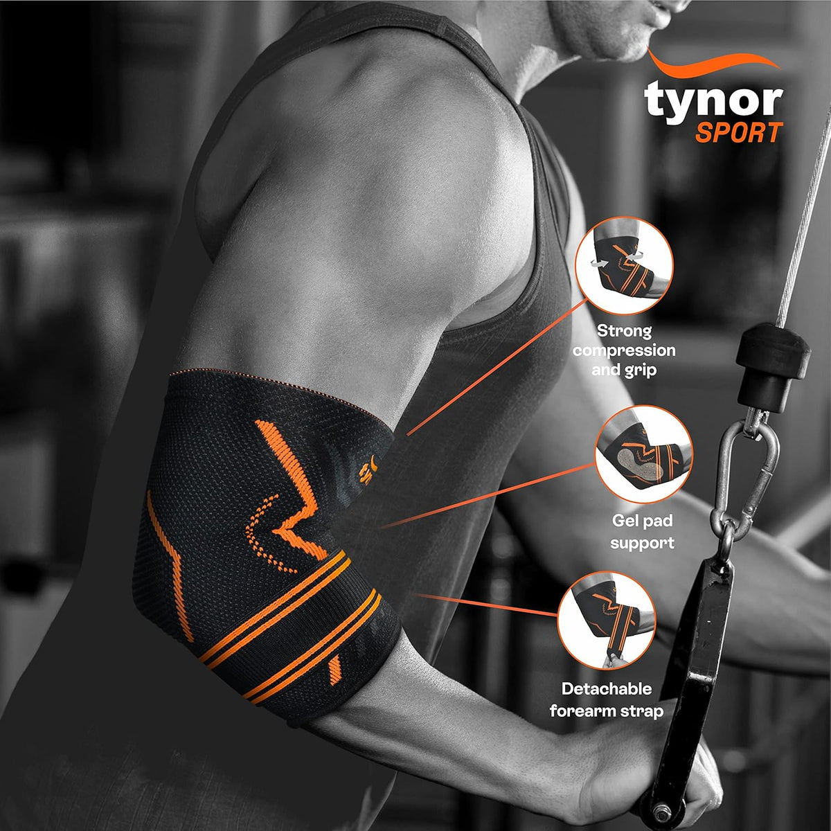 Elbow Support Air Pro - Neon Orange