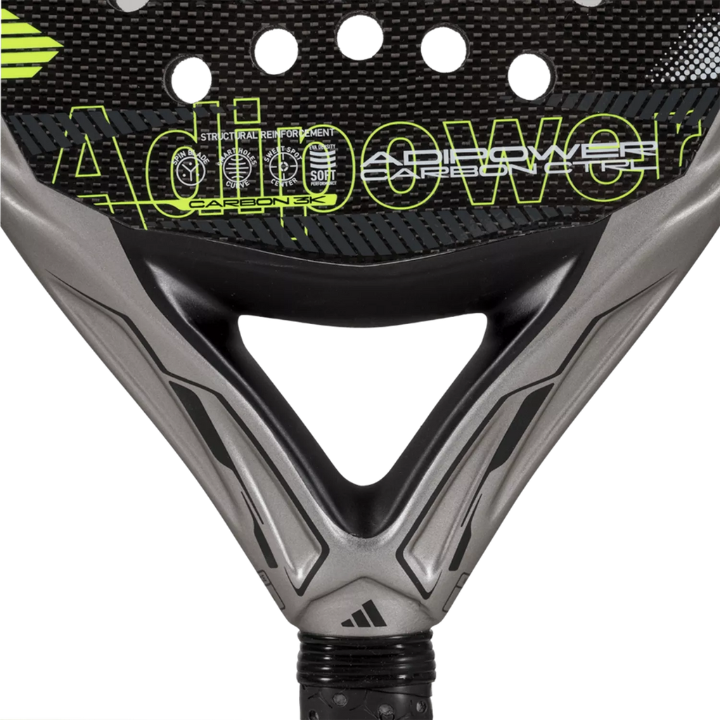 Adidas Adipower Carbon Ctrl - Silver/Lime - Padel Racket