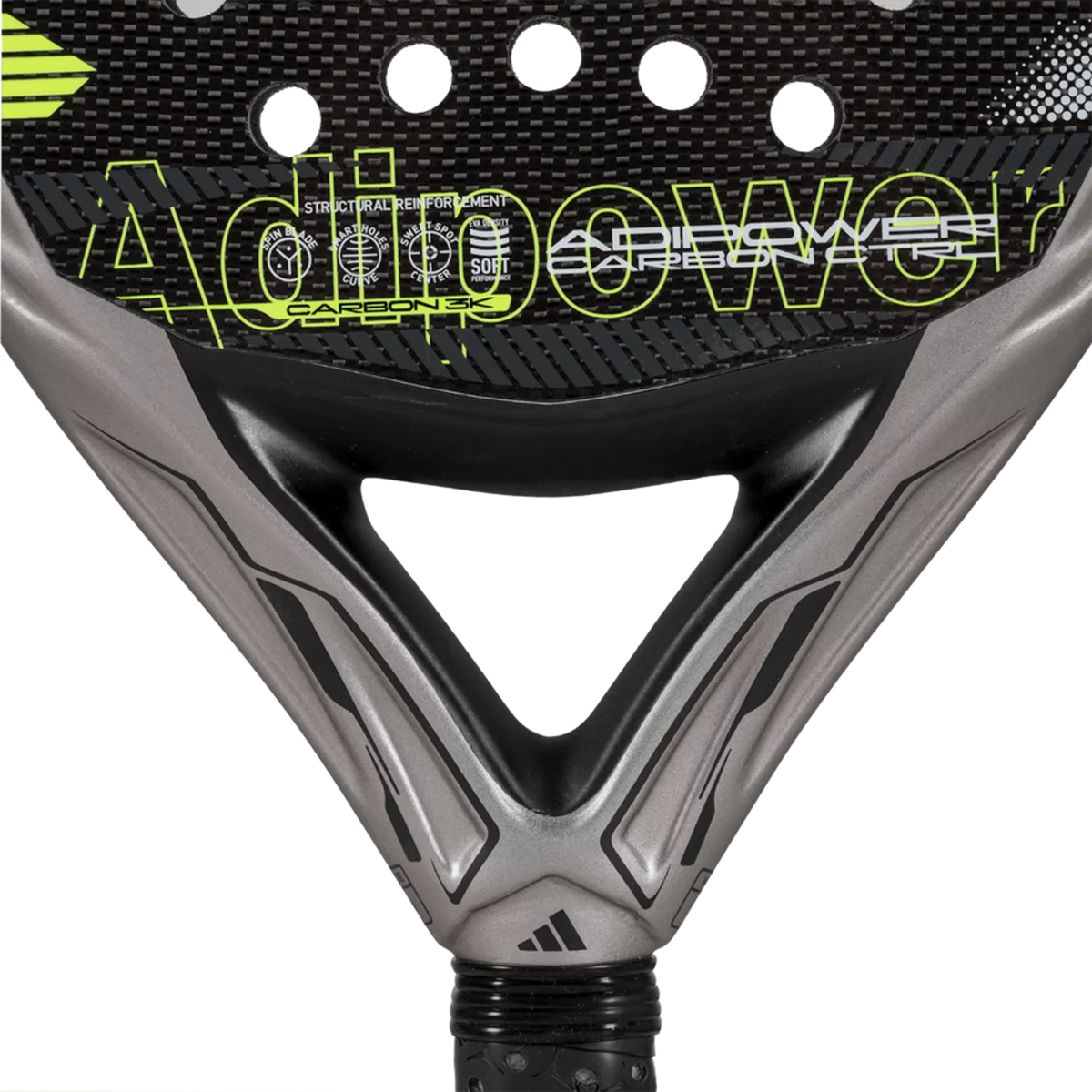Adidas Adipower Carbon Ctrl - Silver/Lime - Padel Racket