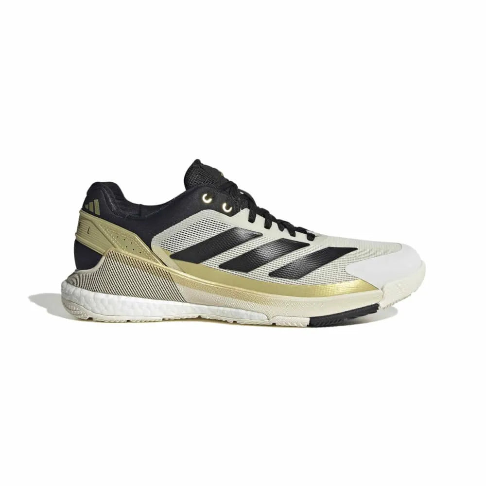 Adidas Crazyquick Boost Padel Shoes M 26 - Off White/Core Black/Gold Metallic