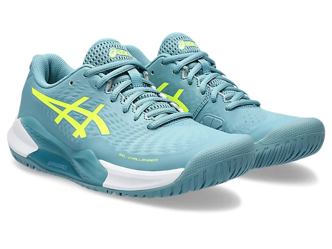 Asics Shoes Gel Challenger 14 Clay - Grey Blue/Safety Yellow