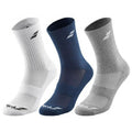 Babolat Socks Ankle x3 - White/Blue/Grey
