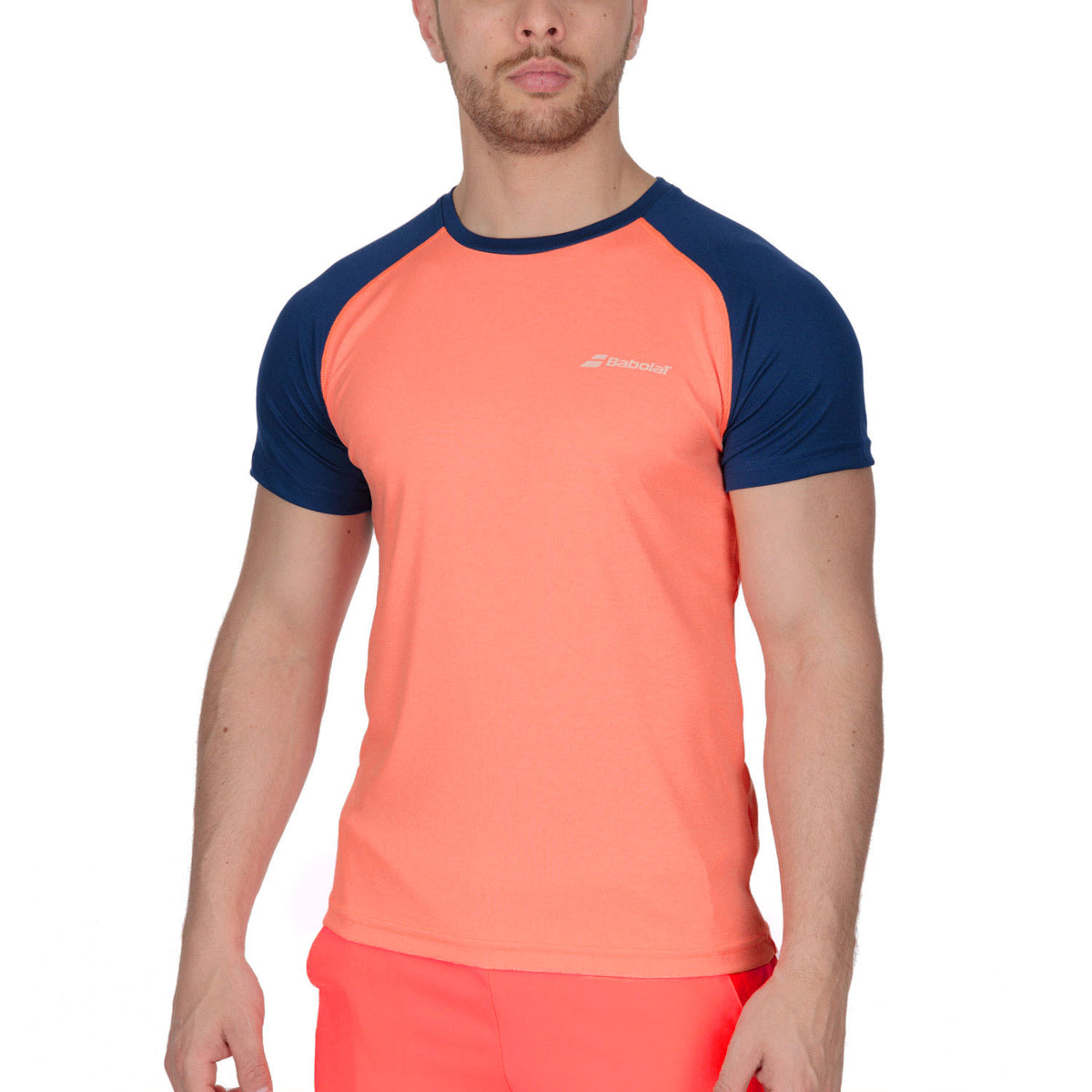 Babolat T-shirt Play Crew Neck Tee - Blue/Orange
