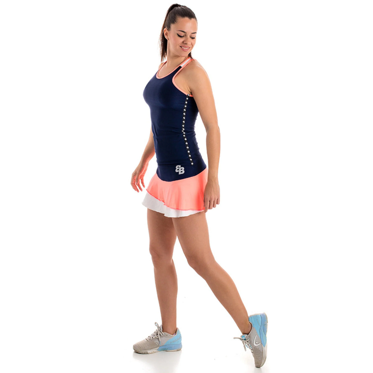 Belen Berbel Skirt Pita - Coral/Blue
