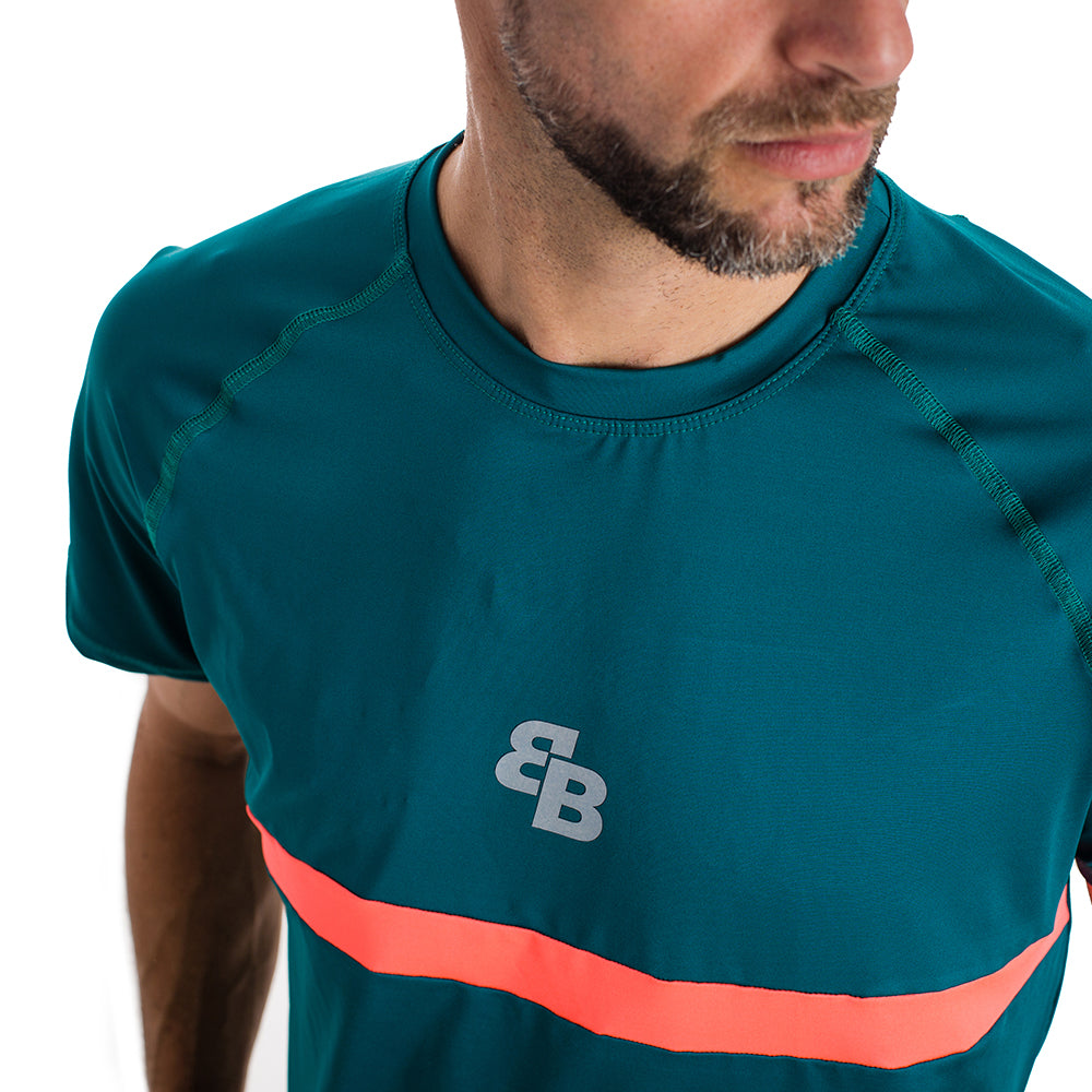 Belen Berbel T-shirt Coyote - Green/Coral