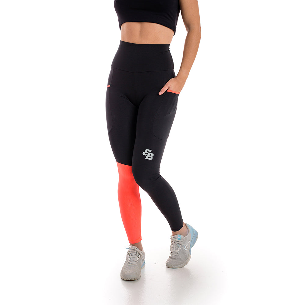 Belen Berbel Leggins Oasis - Black/Coral