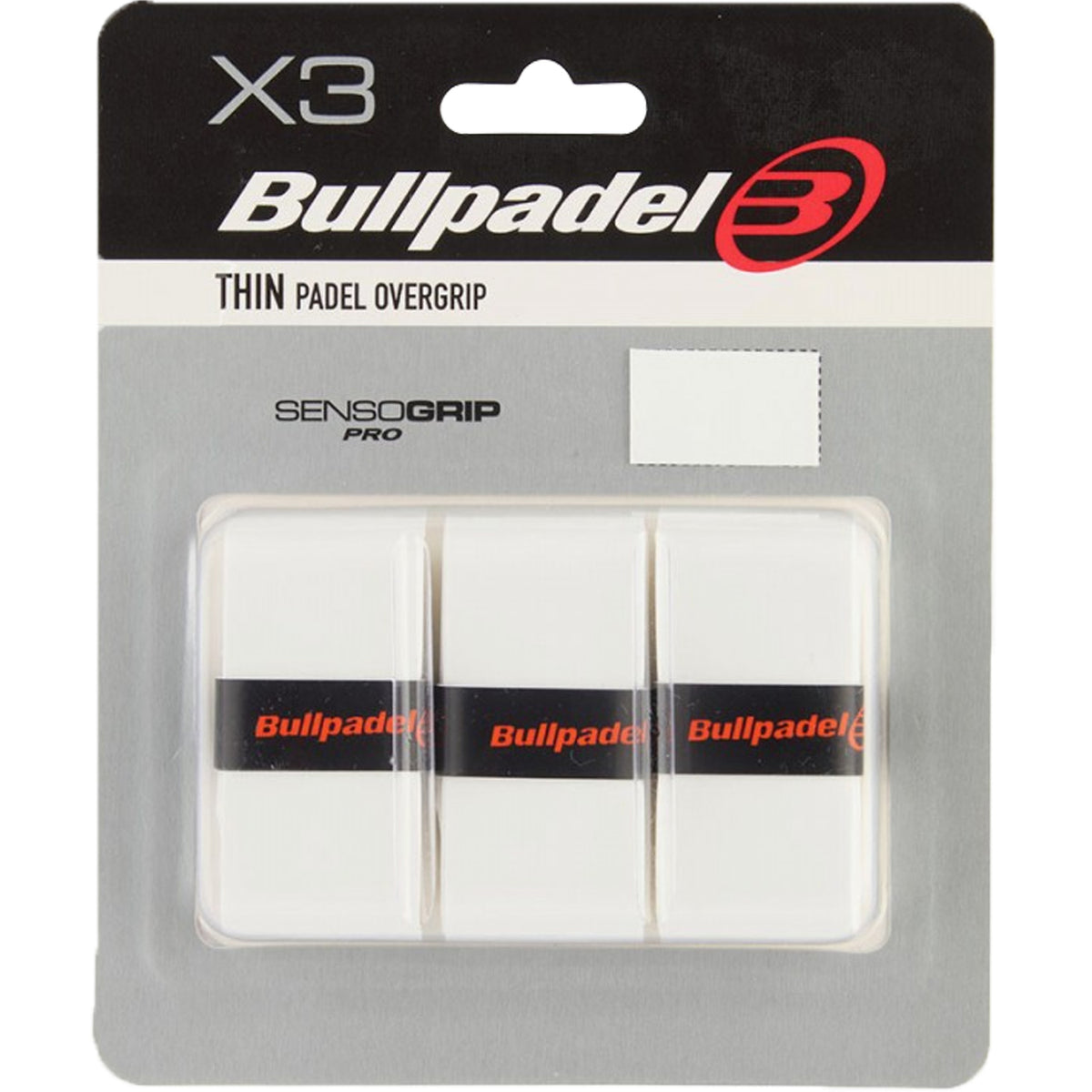 Bullpadel Overgrip Thin X3 - White