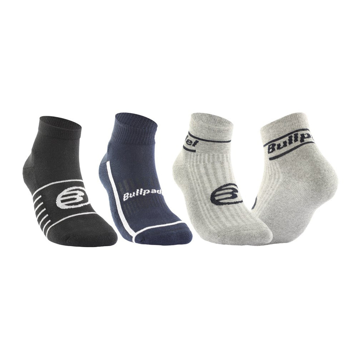 Bullpadel Socks BP254 X3 - Black/Blue/Grey - M