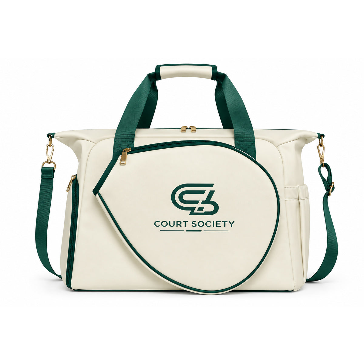Court Society Padel Bag Tote Form - Ivory/Green