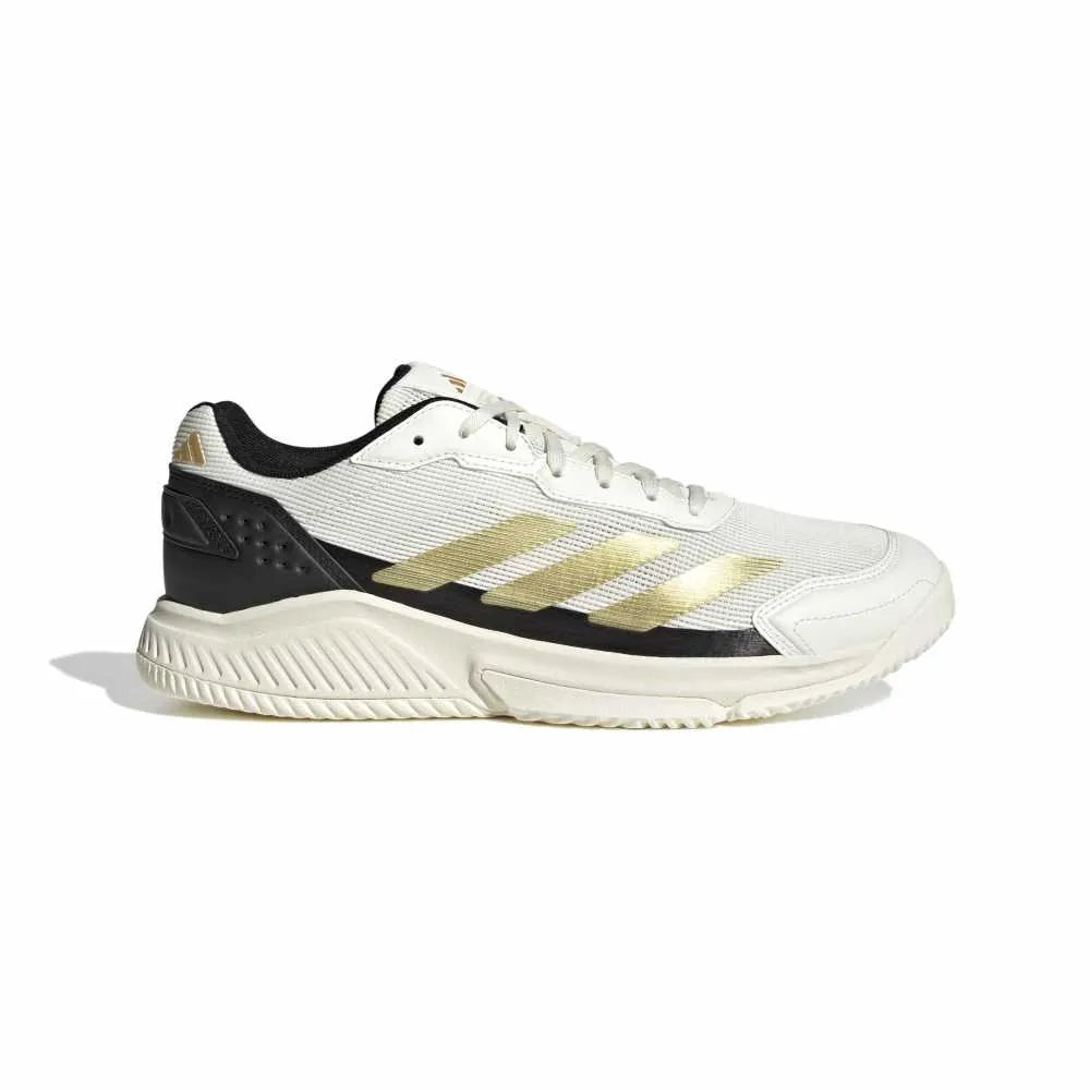 Adidas Courtquick Padel Shoes M 26 - Off White/Gold Metallic