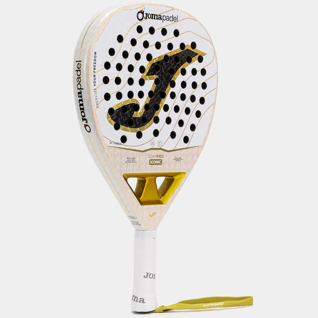 Joma Slam Pro Iconic 2026 - White/Gold - Padel Racket