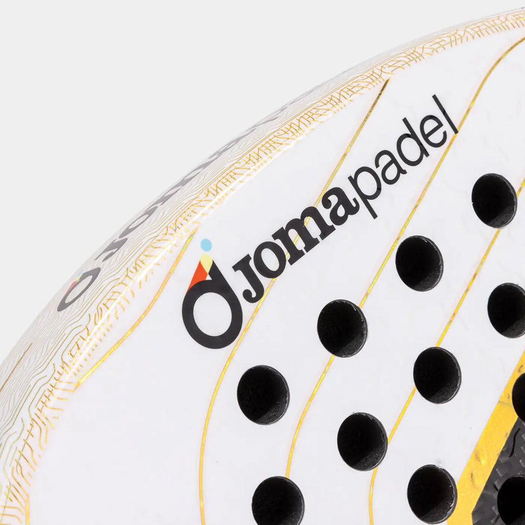 Joma Slam Pro Iconic 2026 - White/Gold - Padel Racket