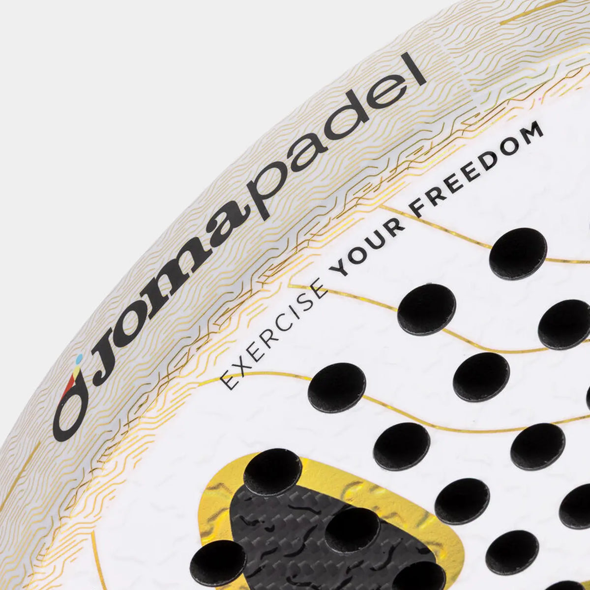 Joma Slam Pro Iconic 2026 - White/Gold - Padel Racket
