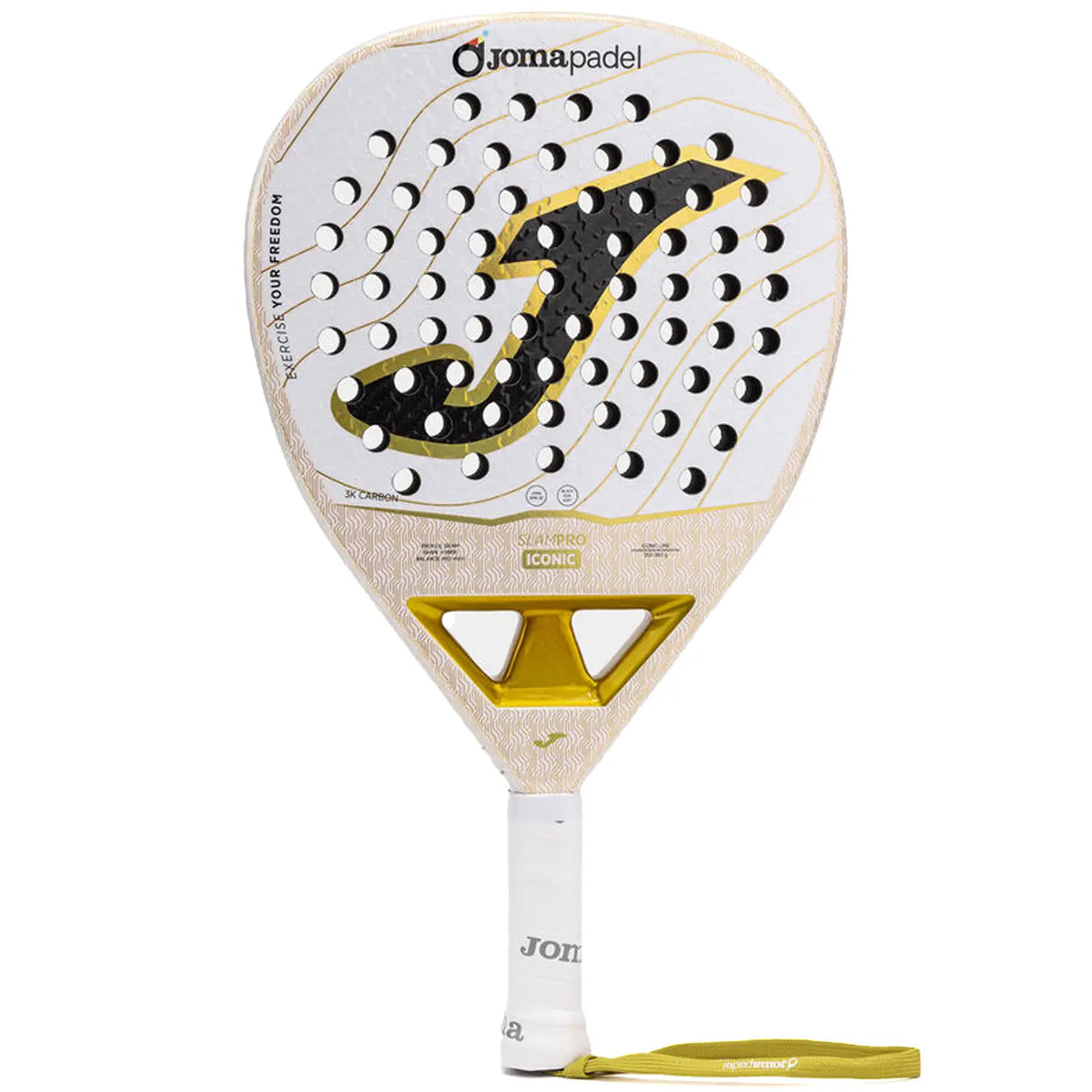 Joma Slam Pro Iconic 2026 - White/Gold - Padel Racket