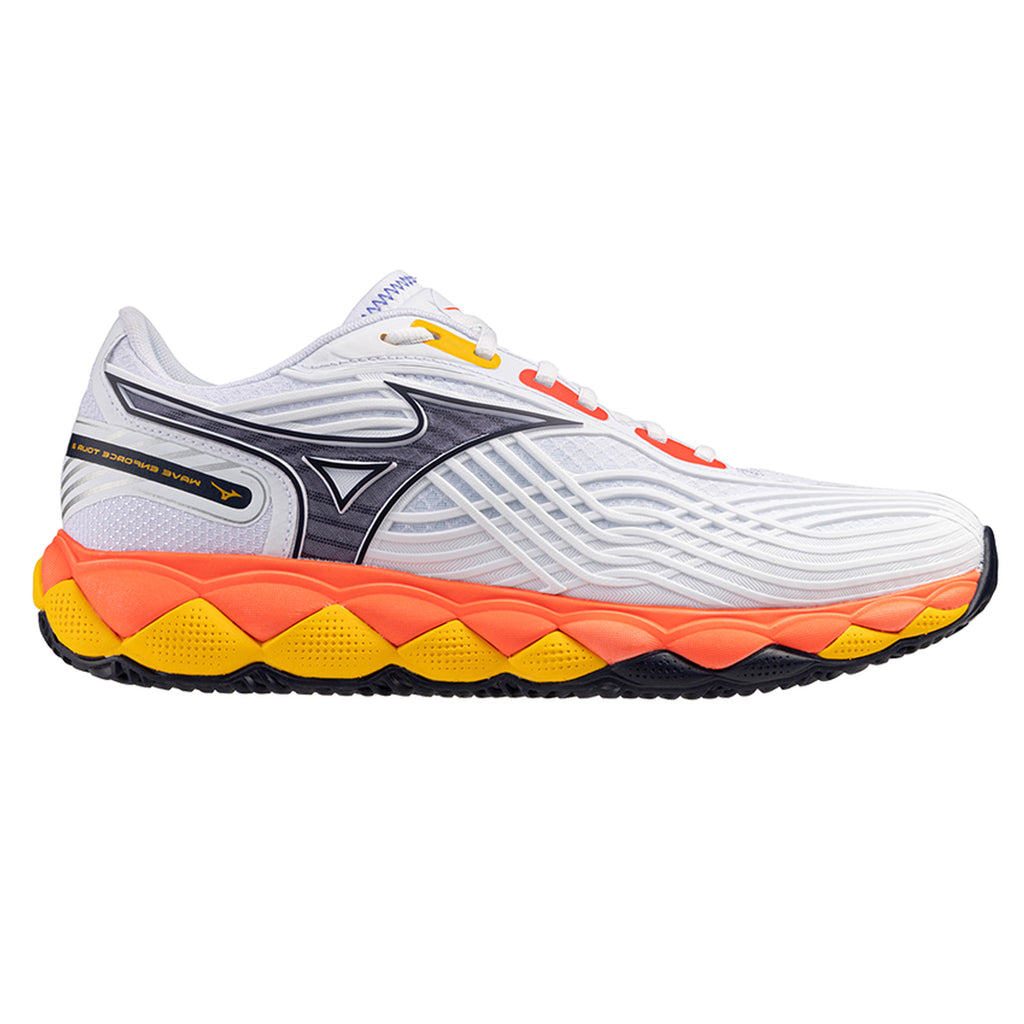 Mizuno Shoes Wave Enforce Tour 2 AC - White/Fiery Coral 2/Citrus