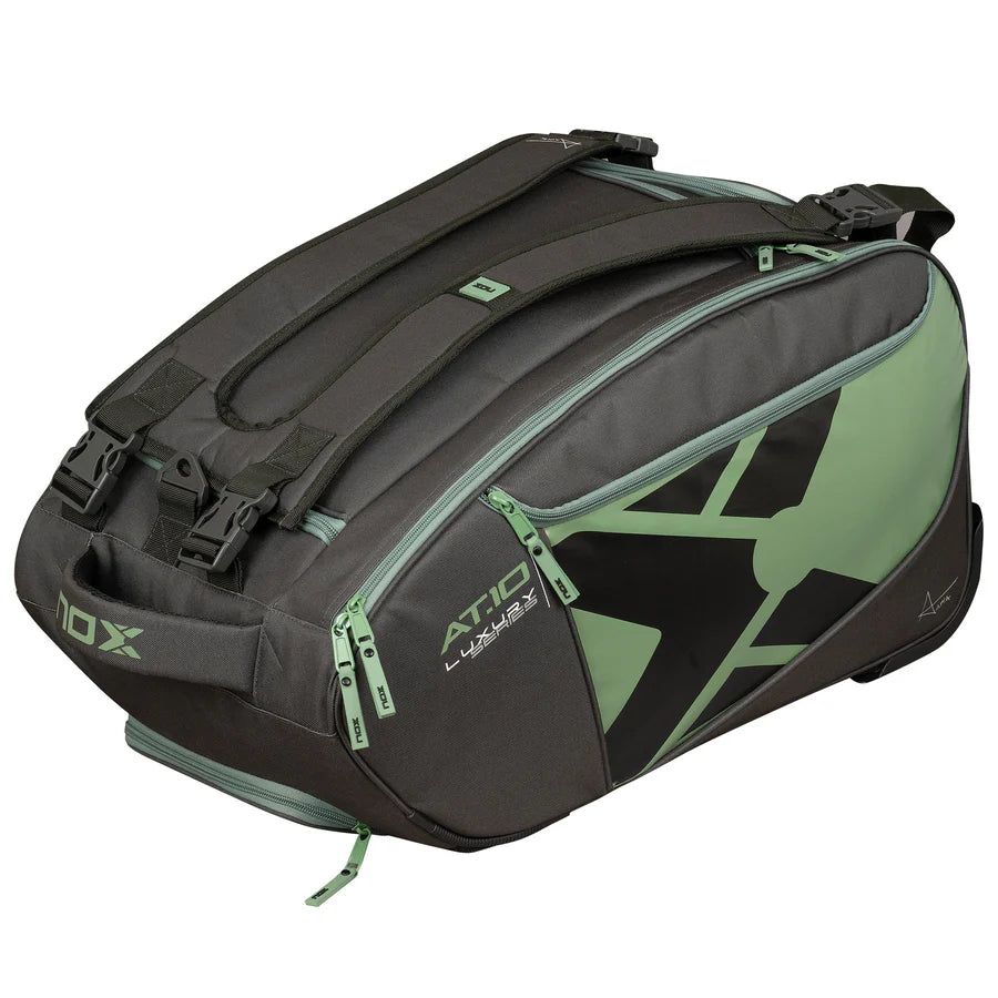 Nox AT10 Competition Trolley Padel Bag - Black/Olive Green