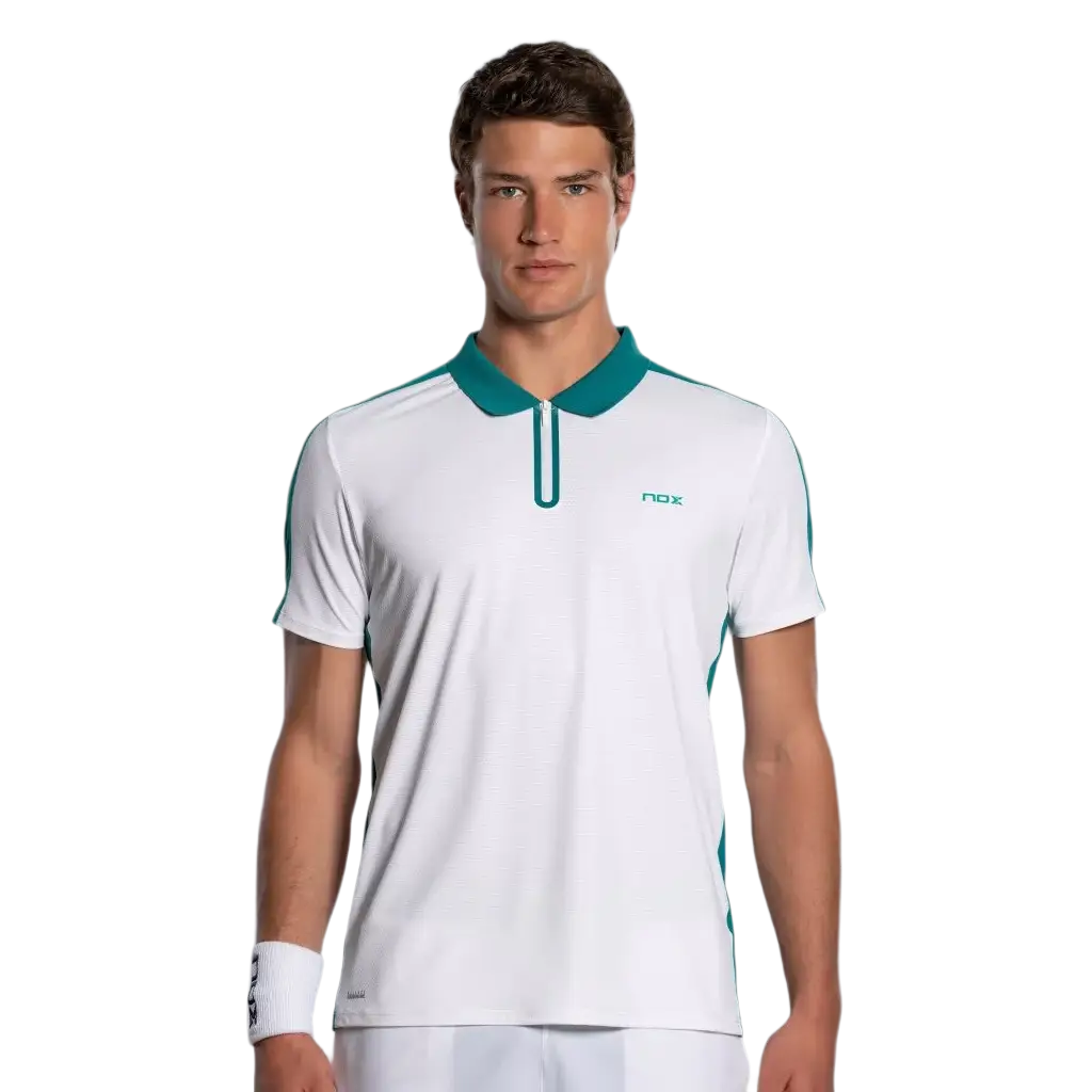 Nox Men's Pro Polo Shirt - White/Ivy Green