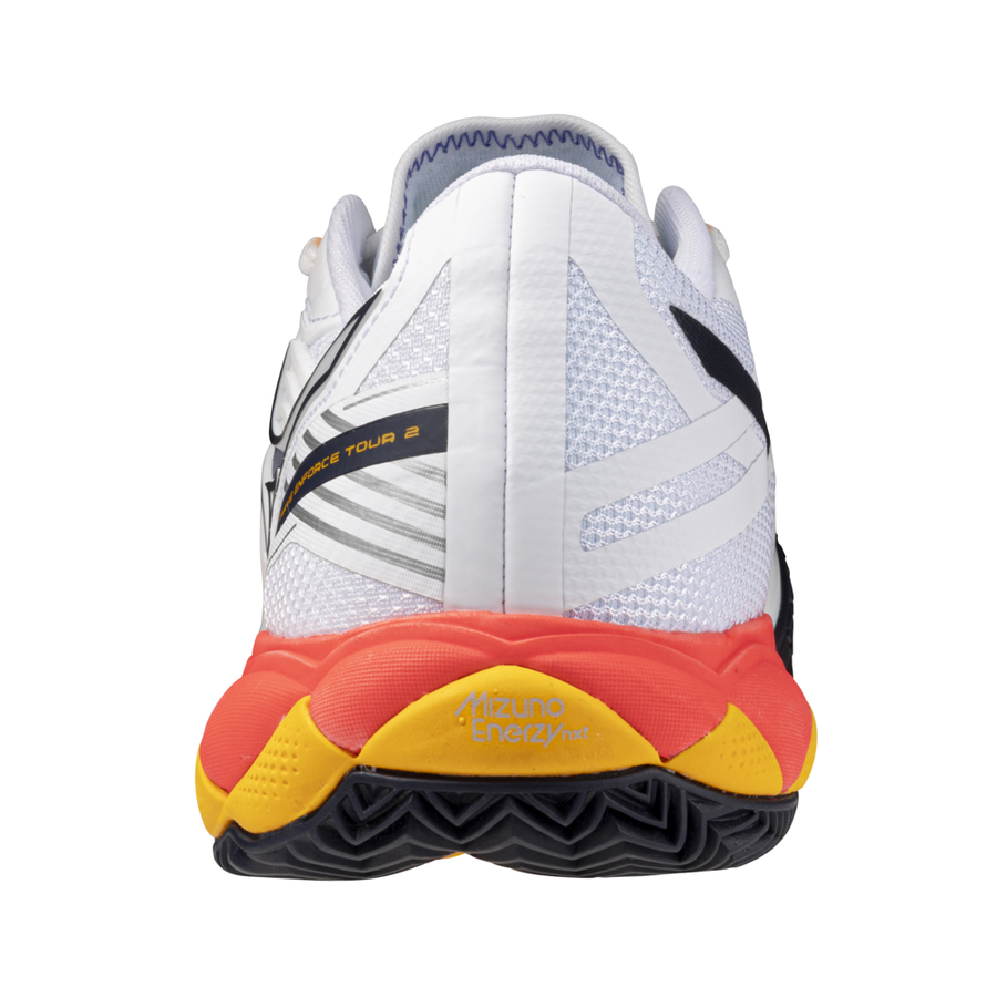 Mizuno Shoes Wave Enforce Tour 2 AC - White/Fiery Coral 2/Citrus
