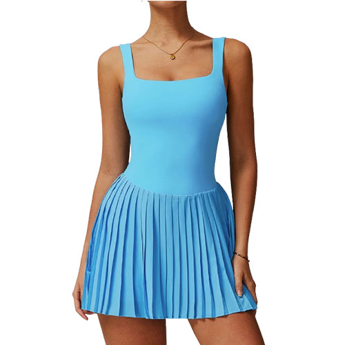 SVL Daria Dress - Cyan Blue