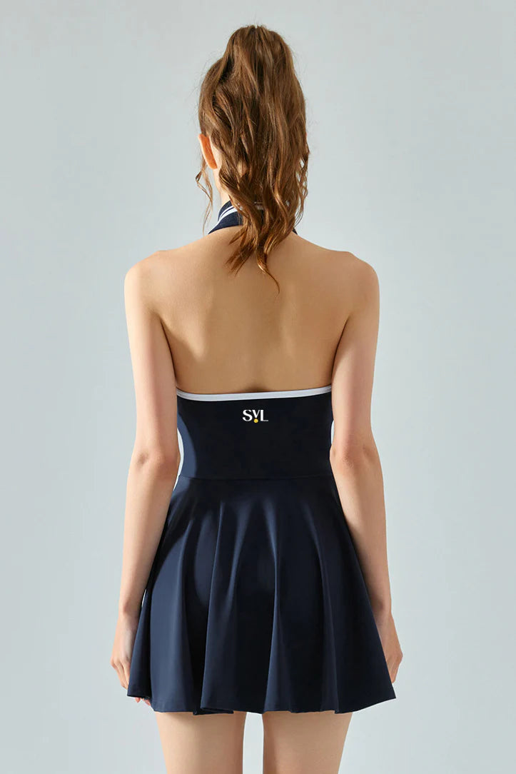 SVL Perfect Polo Dress - Dark Blue