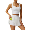 SVL Plush Pleat Skirt - White