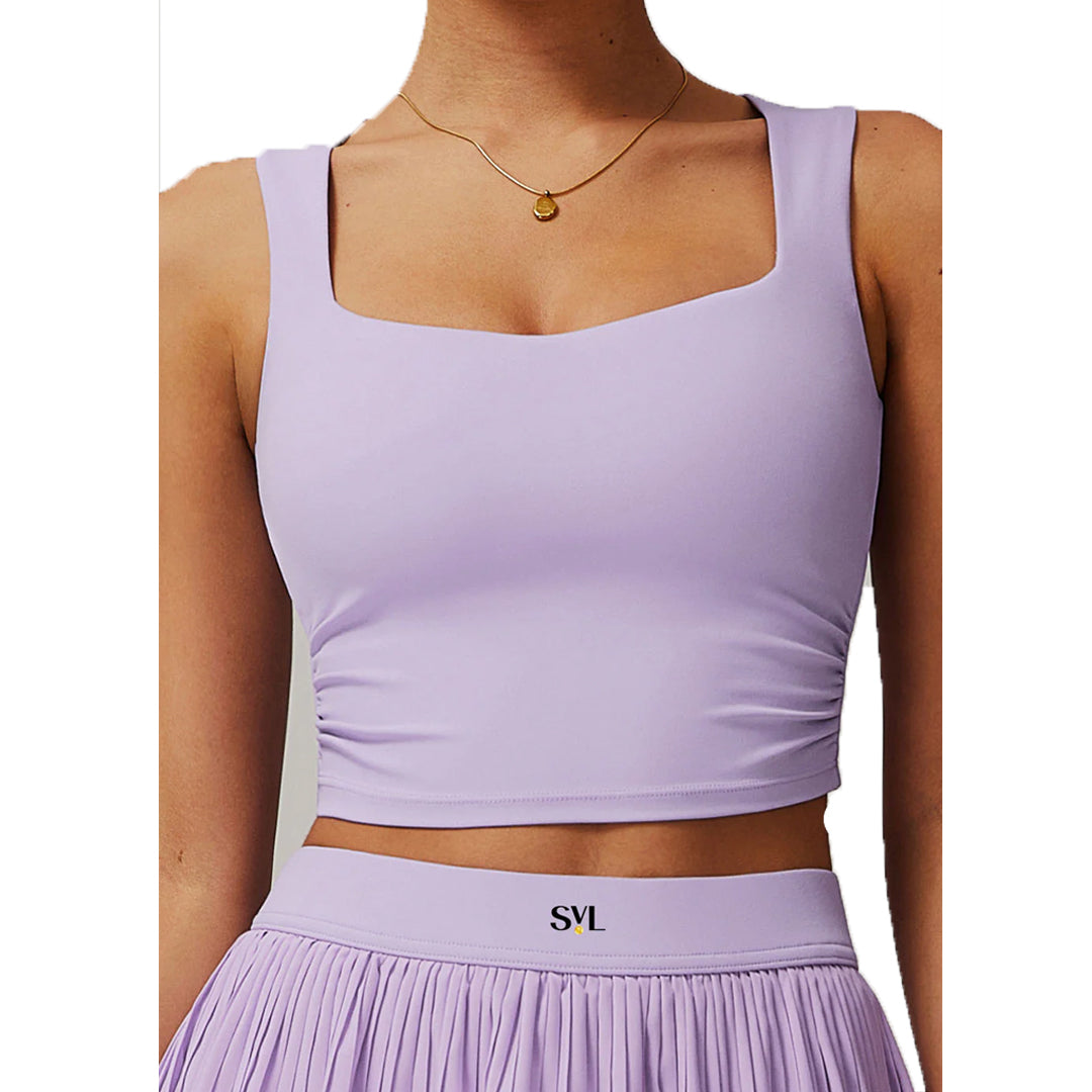 SVL Plush Pleat Top - Lavender