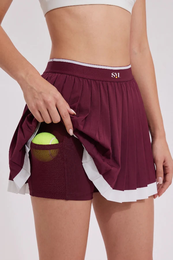 SVL Cristina Set Skirt - Burgundy
