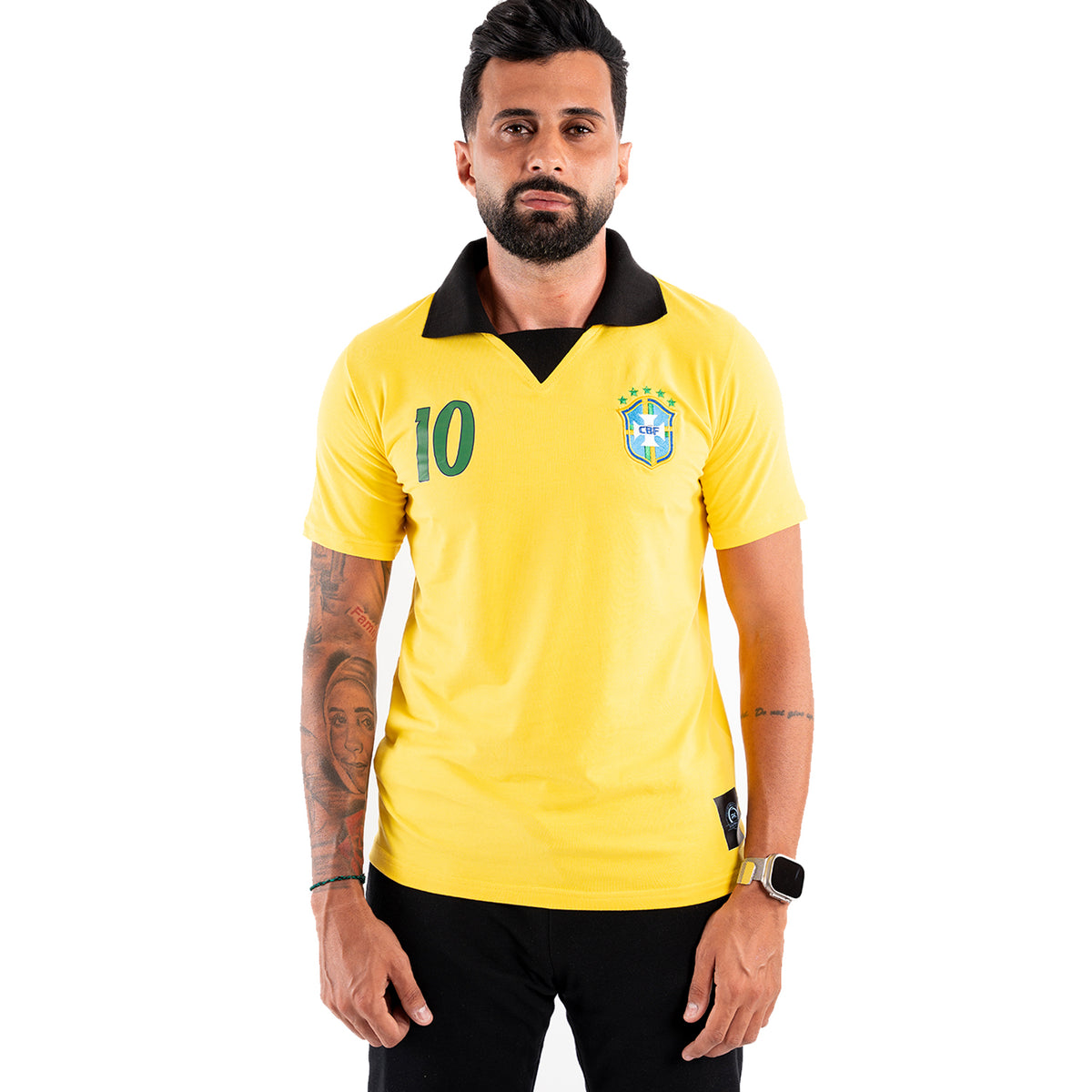 T-shirt Vintage Brazil A Selecao - Yellow
