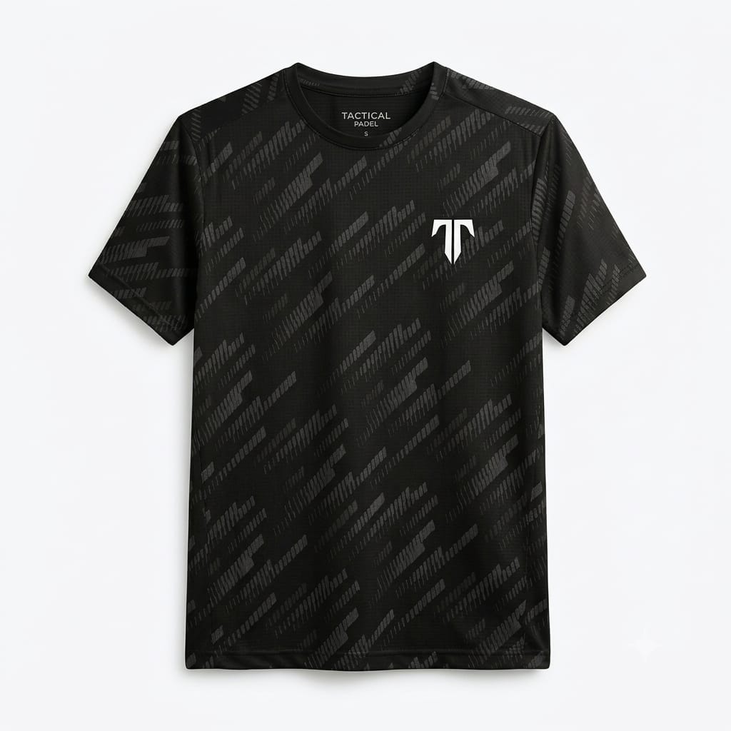 Tactical Padel Performance T-Shirt - Black