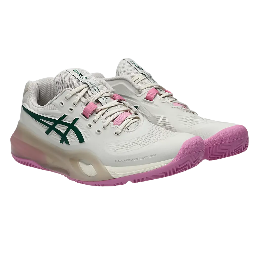 Asics Shoes Gel Resolution X Padel 2026 - Soft Oat/Jewel Green