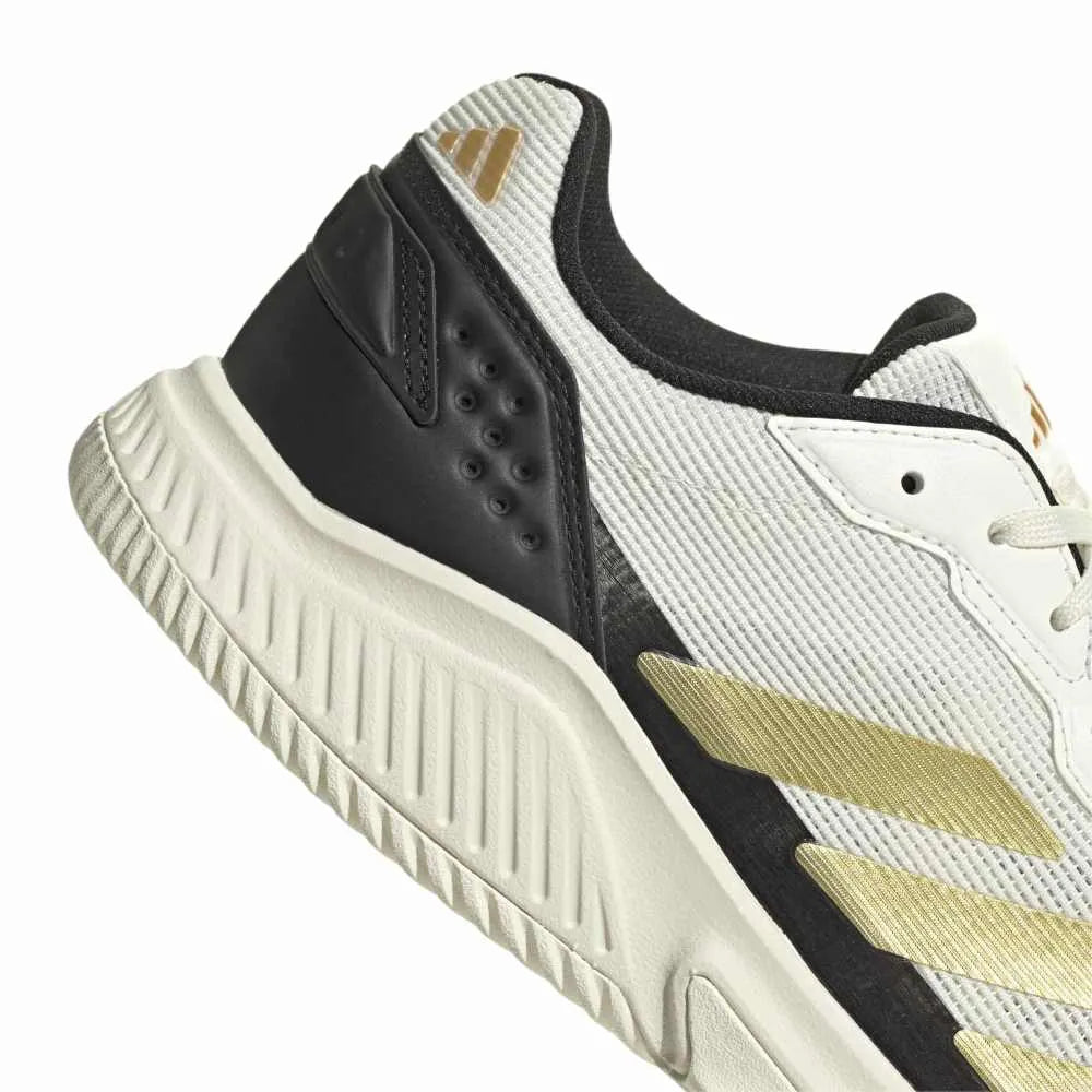 Adidas Courtquick Padel Shoes M 26 - Off White/Gold Metallic