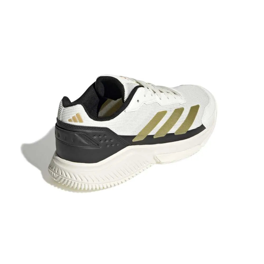 Adidas Courtquick Padel Shoes M 26 - Off White/Gold Metallic