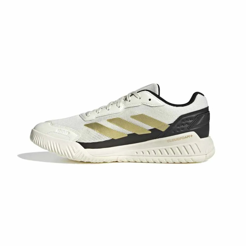 Adidas Courtquick Padel Shoes M 26 - Off White/Gold Metallic