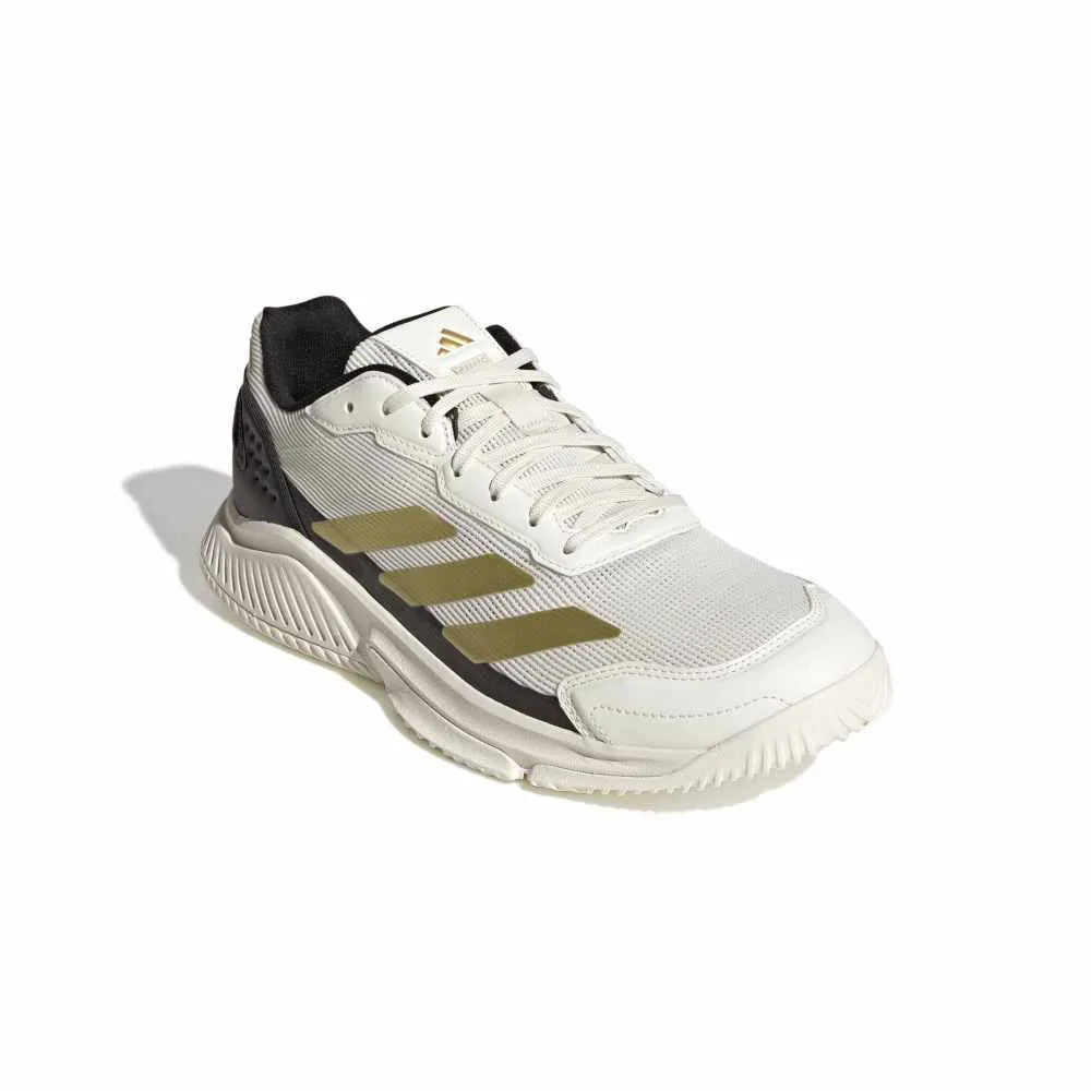 Adidas Courtquick Padel Shoes M 26 - Off White/Gold Metallic