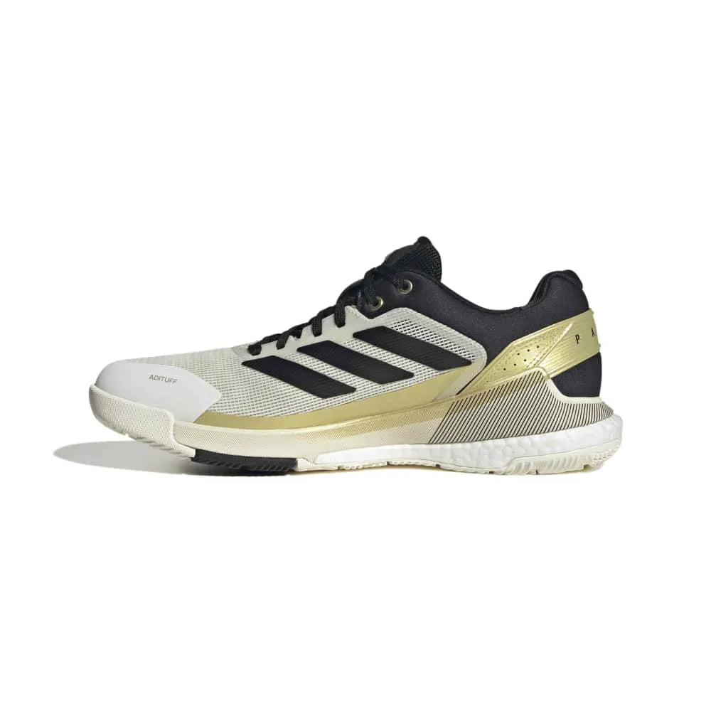 Adidas Crazyquick Boost Padel Shoes M 26 - Off White/Core Black/Gold Metallic