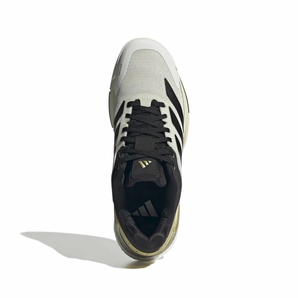 Adidas Crazyquick Boost Padel Shoes M 26 - Off White/Core Black/Gold Metallic
