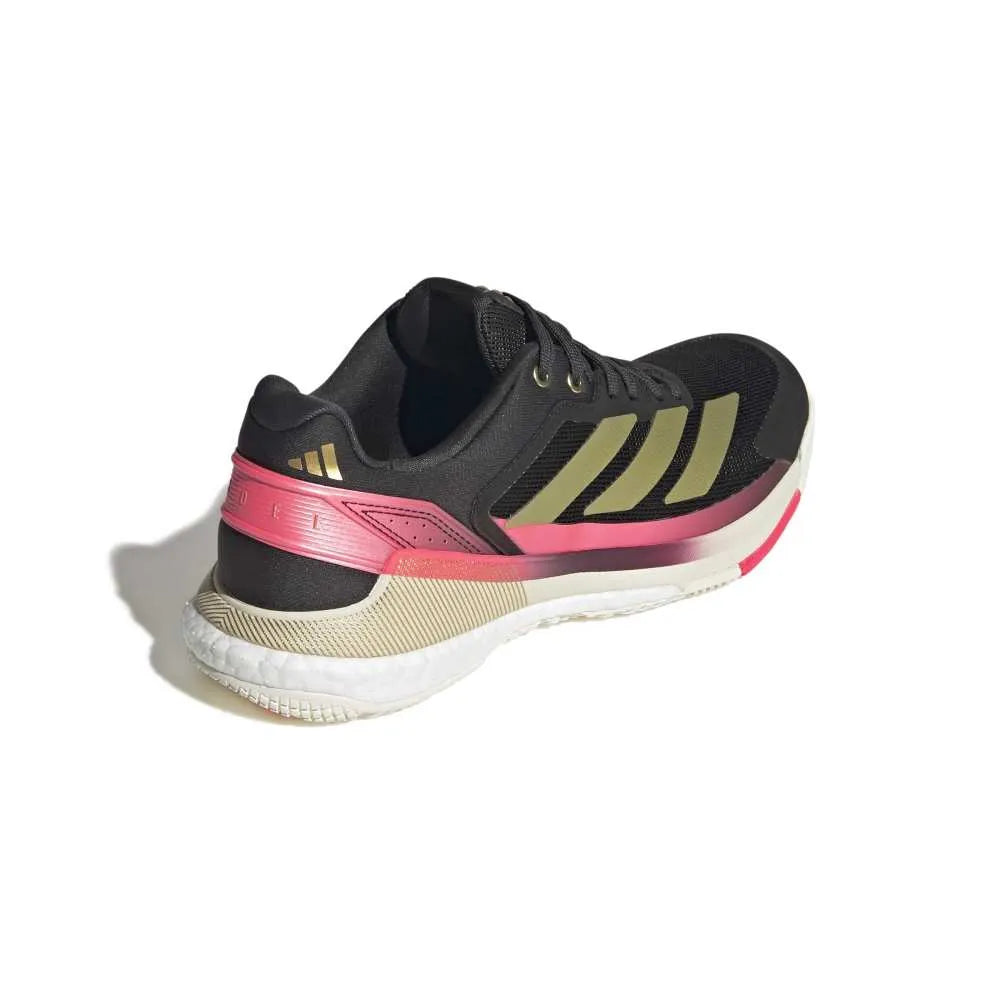 Adidas Crazyquick Boost Padel Shoes M 26 - Core Black/Gold Metallic/Solar Turbo