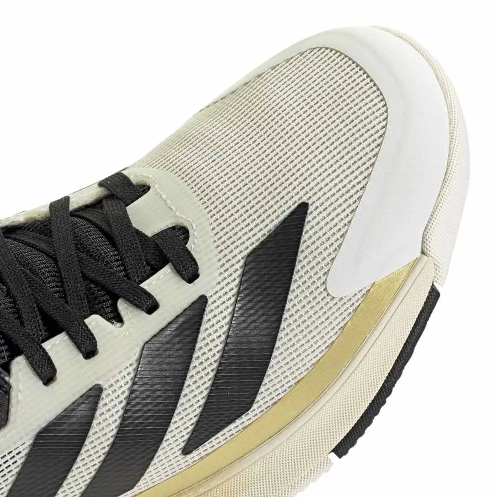 Adidas Crazyquick Boost Padel Shoes M 26 - Off White/Core Black/Gold Metallic