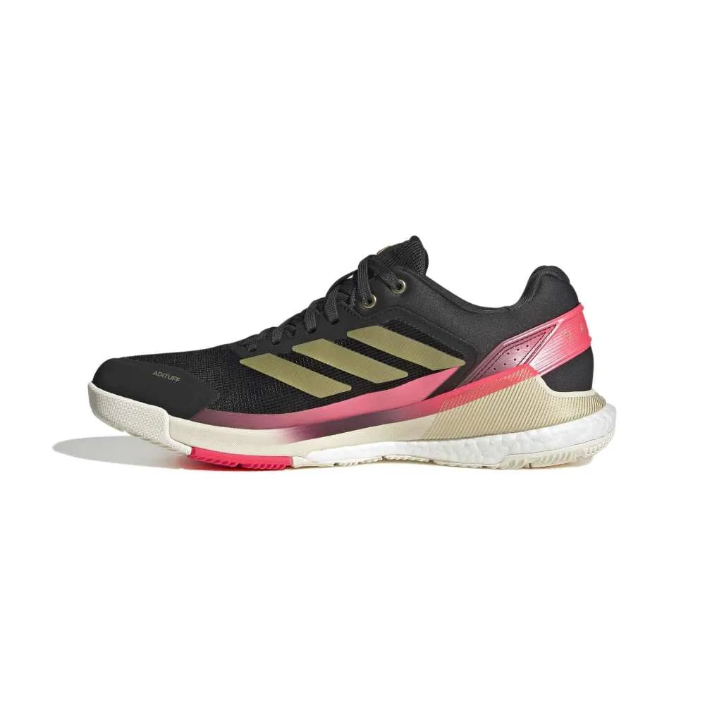 Adidas Crazyquick Boost Padel Shoes M 26 - Core Black/Gold Metallic/Solar Turbo