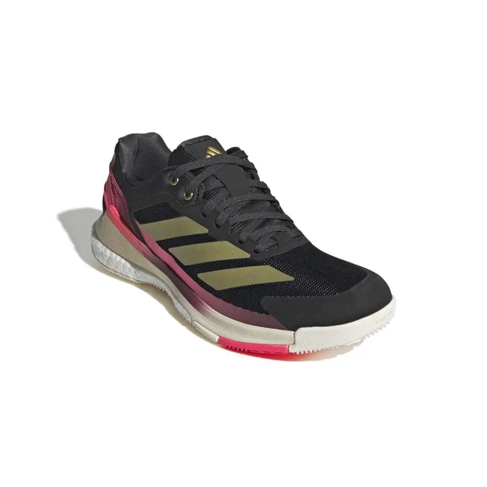 Adidas Crazyquick Boost Padel Shoes M 26 - Core Black/Gold Metallic/Solar Turbo