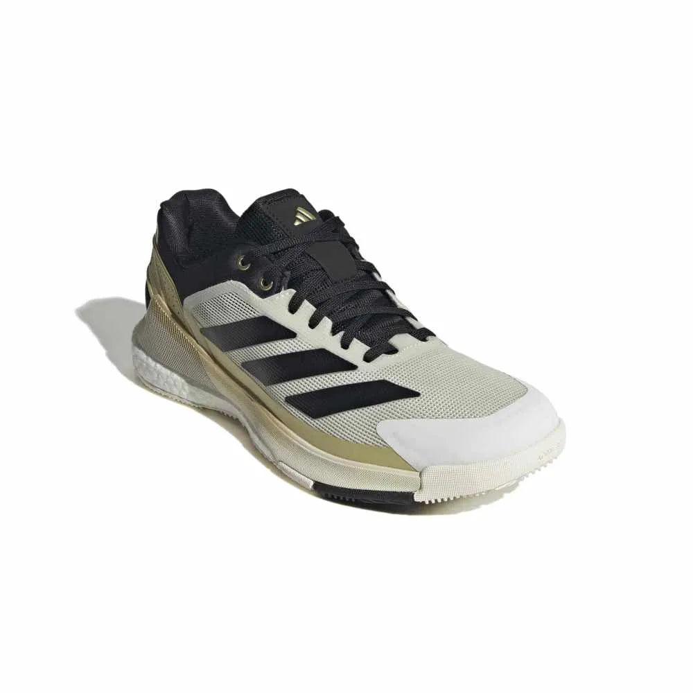 Adidas Crazyquick Boost Padel Shoes M 26 - Off White/Core Black/Gold Metallic