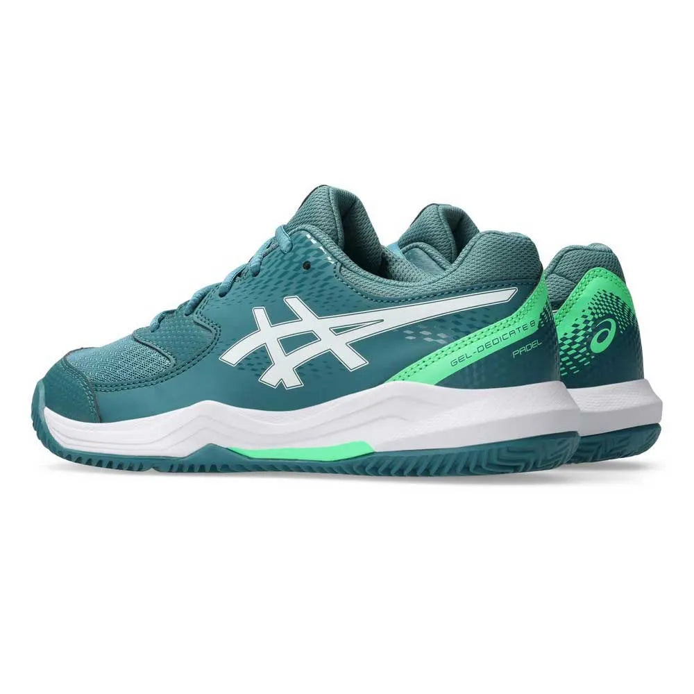 Asics Shoes Gel Dedicate 8 Padel GS Junior - Misty Pine / White