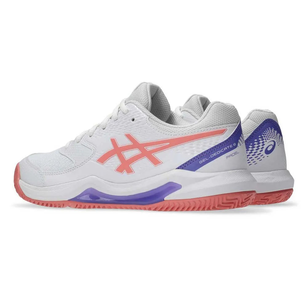 Asics Shoes Gel Dedicate 8 Padel - White/Guava