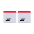 Babolat Wristband Logo - White/Strike Red